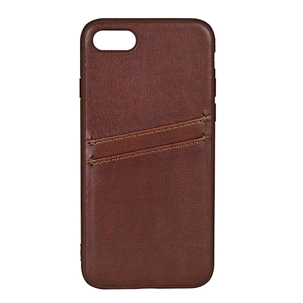 Back cover PU 2 card iPhone 7 / 8 / SE Brown