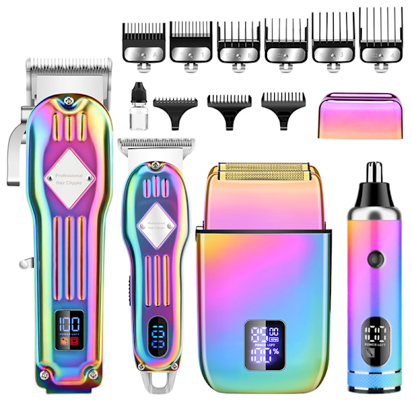 4-i-1 hårtrimmer-sæt 973A til professionel klipning MultiColor