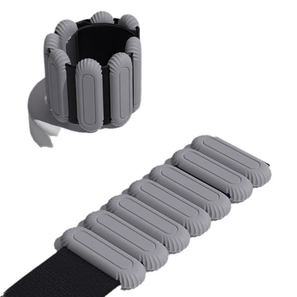 Silikonviktade handledsband (2 lbs par) - Grå