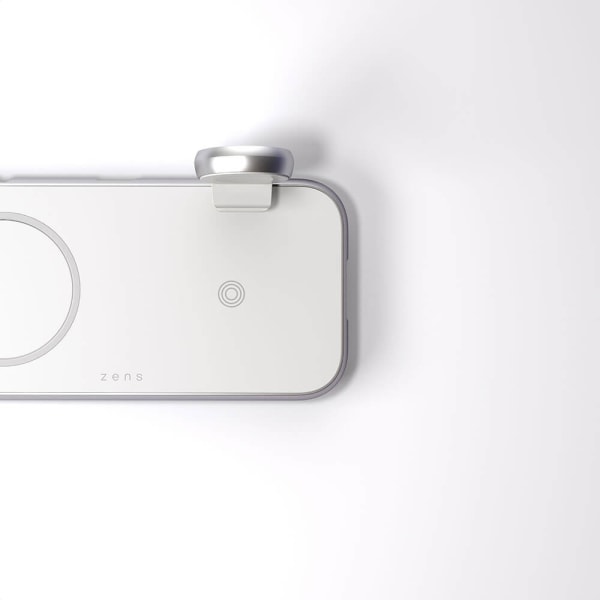 ZENS 4in1 Laddare Designad för Magsafe 10W + Plats för Magsafe + USB-A + Apple Watch