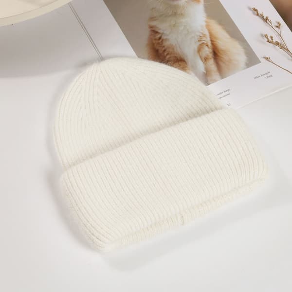 Strikhue - Varm og Stilfuld Hue til Vinter White White