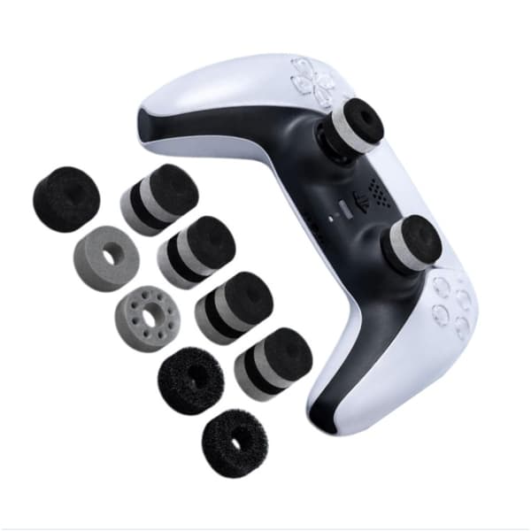 Ringe til tommelstik EVA – sigteassistent for præcis sigte i FPS-spil, 4 modstandsniveauer, kompatibel med PS4/PS5, Xbox, Nintendo Switch, Google Stad