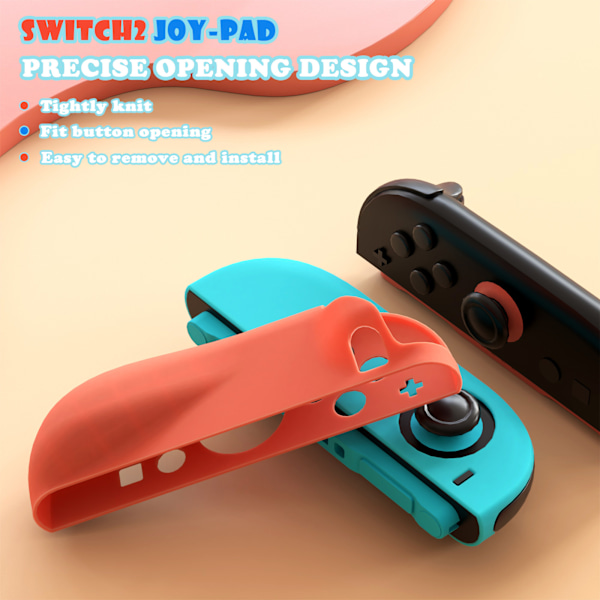Skyddande silikongrepp för Nintendo Switch 2-kontroller Blå+orange