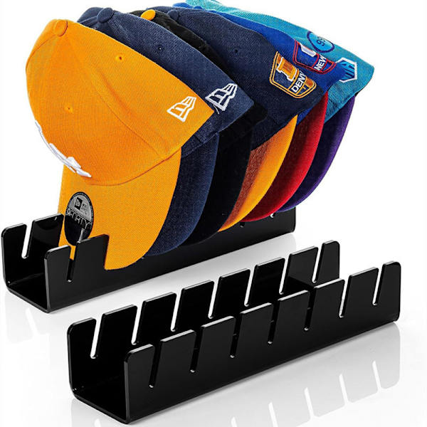 Baseballkasket-organisator, 2-pak Sort