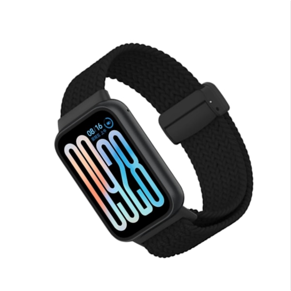 Nailoninen ranneke Xiaomi Mi Band 9 Pro / 8 Pro:lle, Redmi Watch 5:lle Musta