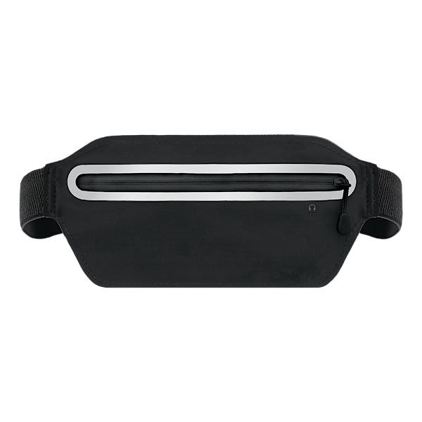 Sport waist bag, reflective, fits most mobile phones, black