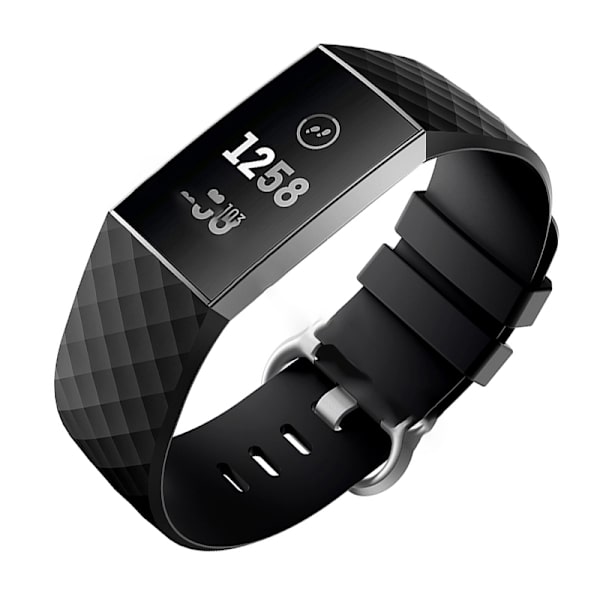 Musta silikoninen ranneke Fitbit Charge 4/3:lle - Pieni