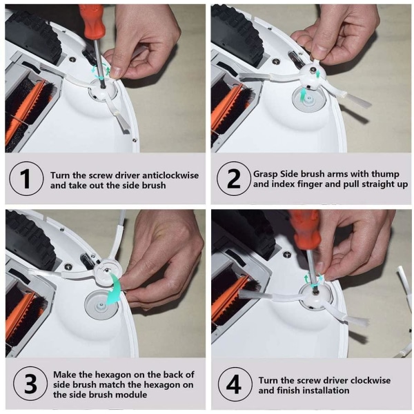 INF Reservedele Xiaomi Mi Roborock S4/S5/S6 E2/E3/E4 robotstøvsuger 24 dele