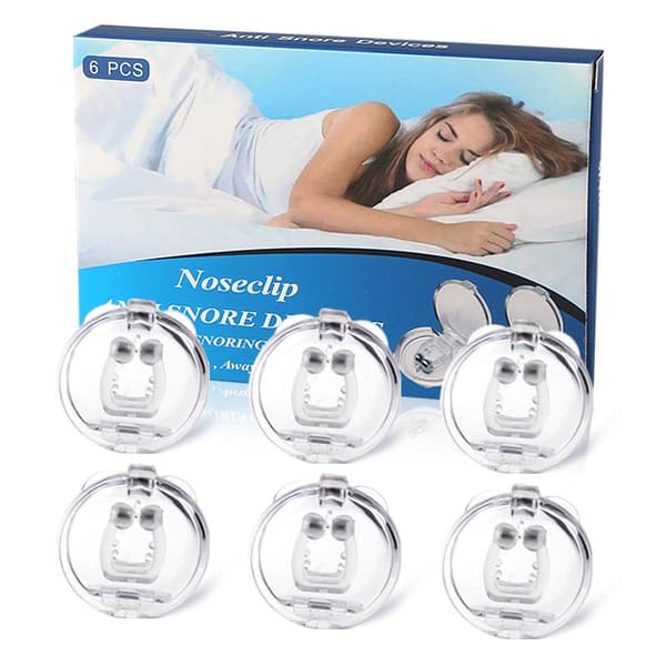 Magnetisk näsklämma mot snarkning 6-pack Transparent Transparent