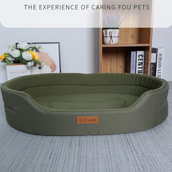 Plush Nest Dog Bed Pet Bed Mat Grön M