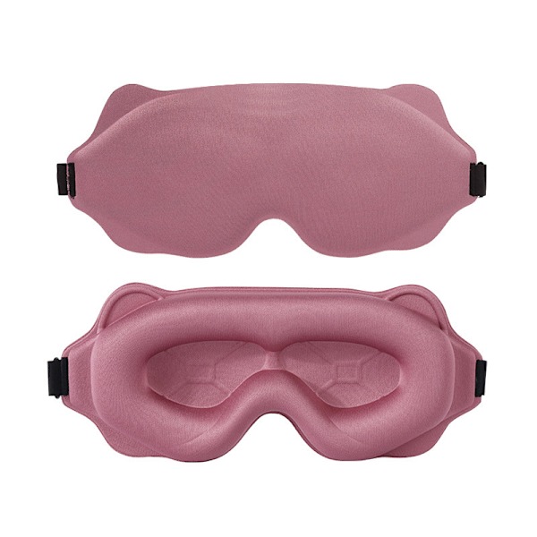 3D Konturformad Mörkläggande Sovmask för Resor och Vila Rosa