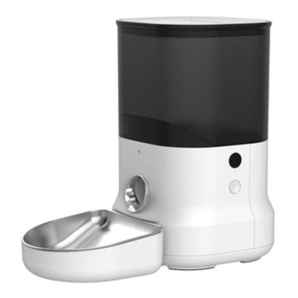 Automatisk foder til kæledyr med metalskål Dogness (hvid)
