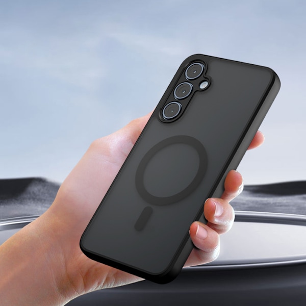 Mattamusta magneettinen puhelinkotelo Samsung Galaxy A -sarjalle model 1