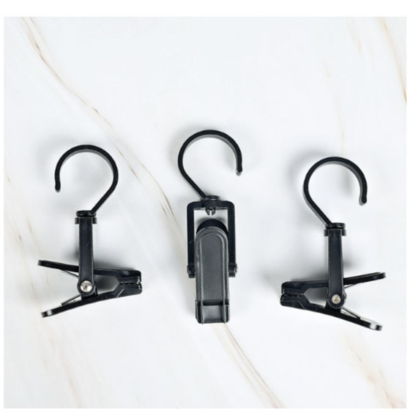 5-pack multifunktionelle roterende opbevaringsclips Black Black