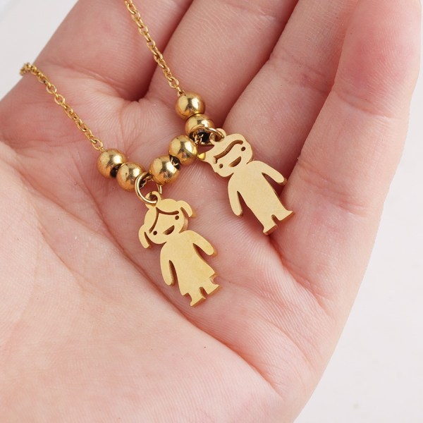 Par halsband pojke och flicka Guld Guld b4f9 | Guld | Fyndiq
