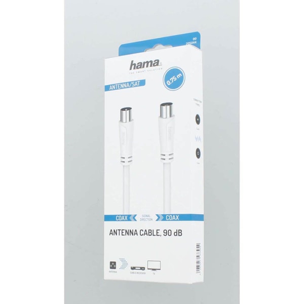 Antennkabel 90dB 0,75m Vit