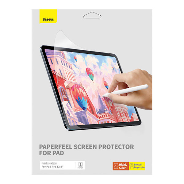 Baseus Paperfeel -kalvo Pad Prolle (2018/2020/2021/2022) 12,9″, kirkas