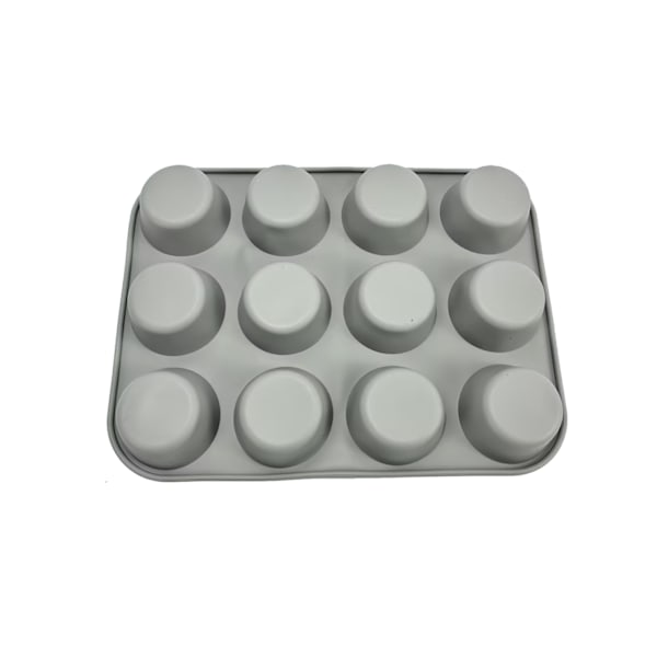 Silikonkakform -  Muffinsform med 12 koppar Grey Grey