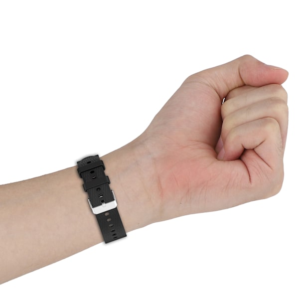Stilfuld silikonerem til OPPO Watch X2 Mini (18mm) Sort