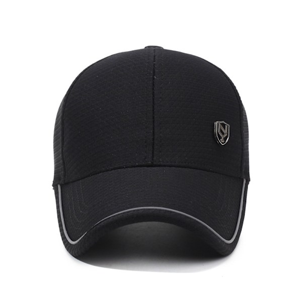 Baseball Cap - Åndbar og justerbar sommerhat Sort
