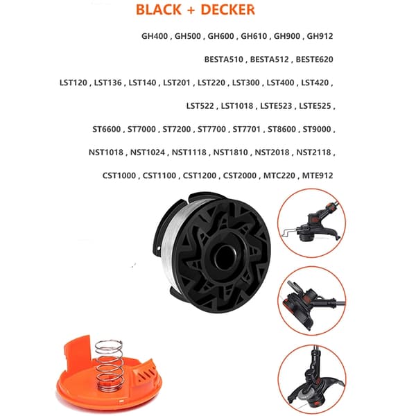 Ersättning Trimmerspolset för BLACK+DECKER AF-100 6 spools