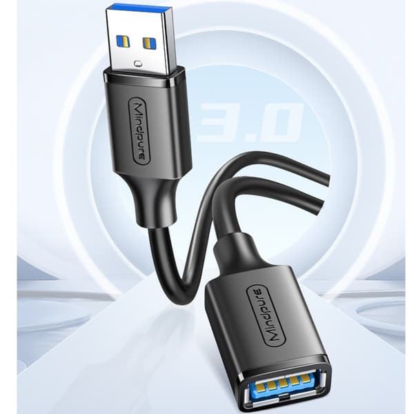 USB 3.0 forlængerkabel 12 m, A han til hun, afskærmet fleksibelt PVC-kabel til computer, printer og andre USB-enheder