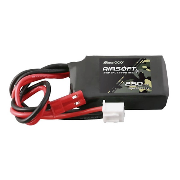 Gens ace 250mAh 7,4V 35C 2S1P Airsoft Gun Lipo-batteri med JST-SYP-stik