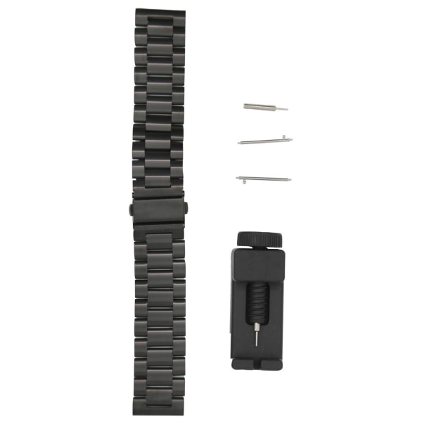 INF Klockarmband 22 mm Huawei Watch GT/Magic/TicWatch Pro rostfritt stål Svart
