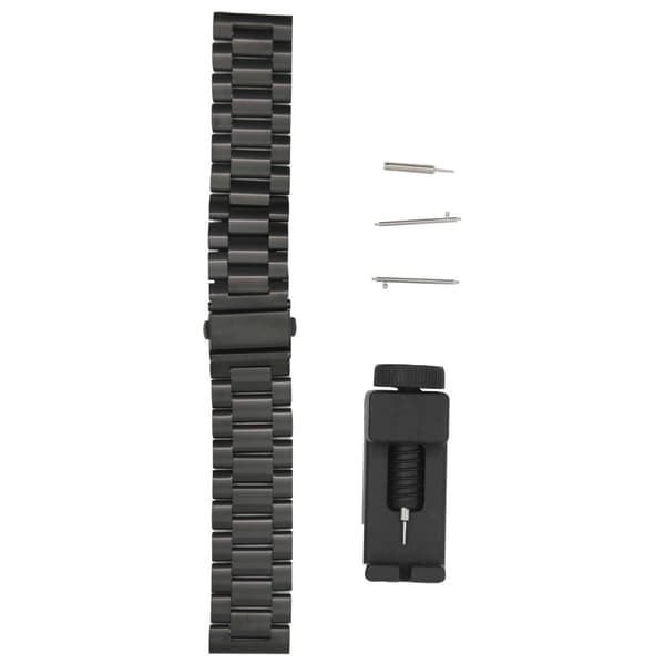 Urrem 22 mm Huawei Watch GT / Magic / TicWatch Pro rustfrit stål Black Black