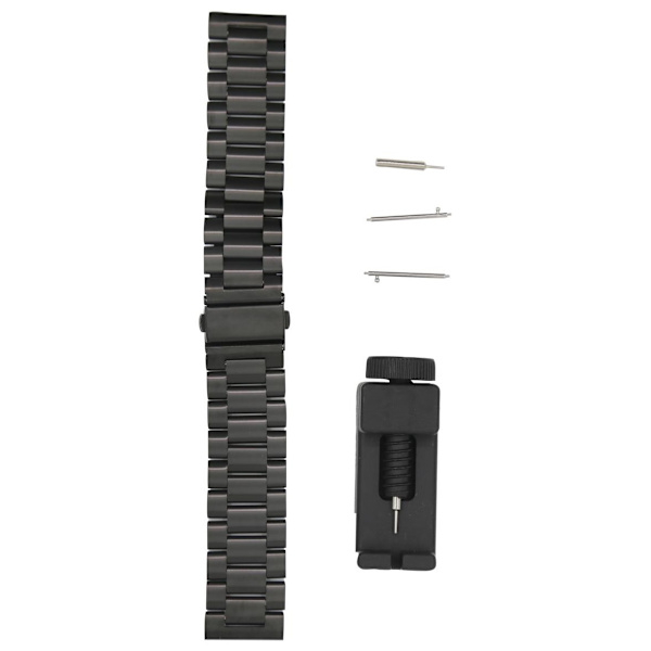 Urrem 22 mm Huawei Watch GT / Magic / TicWatch Pro rustfrit stål Sort