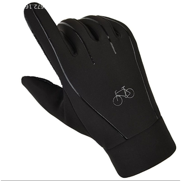 Cykelhandsker, Touch Screen Vinterhandsker til Herrer Damer Sort