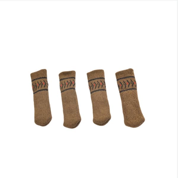 8-pack Stickade Stolsbensskydd - Golvskydd, Halkfria Möbelstrumpor Brown Brown