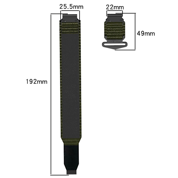 Garmin-kompatibel nylonurrem Sort