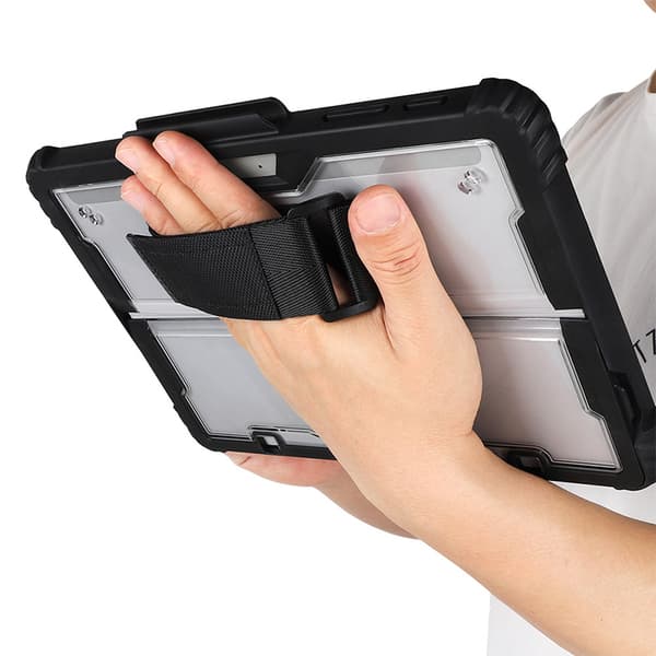 Surface Go 1/2/3/4 Transparent Fodral med Svart Ram & Rem