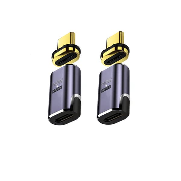 Magnetisk USB-C-adapter 140 W med PD3.1, 40 Gbps data og 8K ved 60 Hz til bærbare computere, tablets og skærme