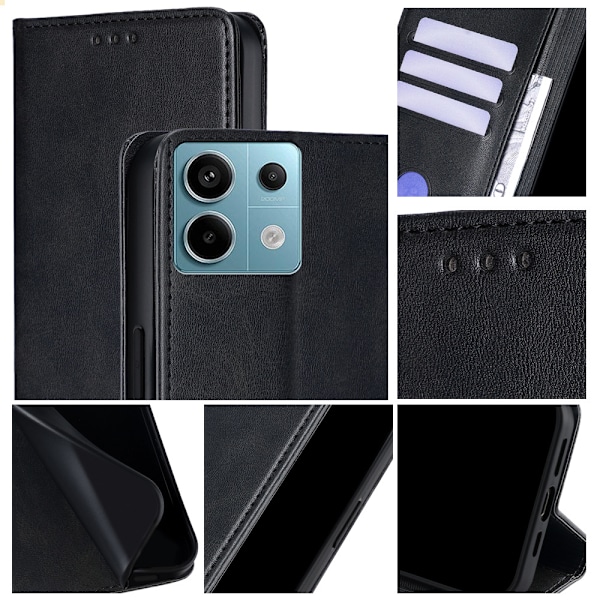 Flipfodral för Redmi Note 14 Pro/Note 14 Pro+ - Svart