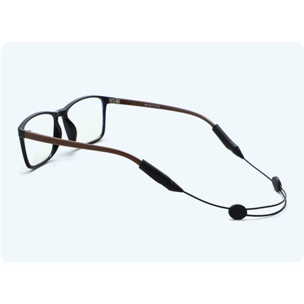 Brillesnor sportsbånd justerbar Anti-Slip Sort 35 cm