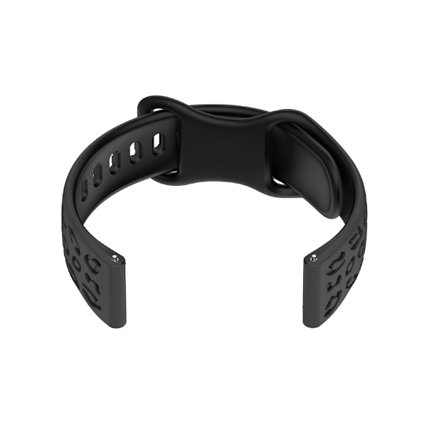 To-farvet silikonerem til Huawei GT4/5, Samsung, Garmin Grå+sort 18 mm