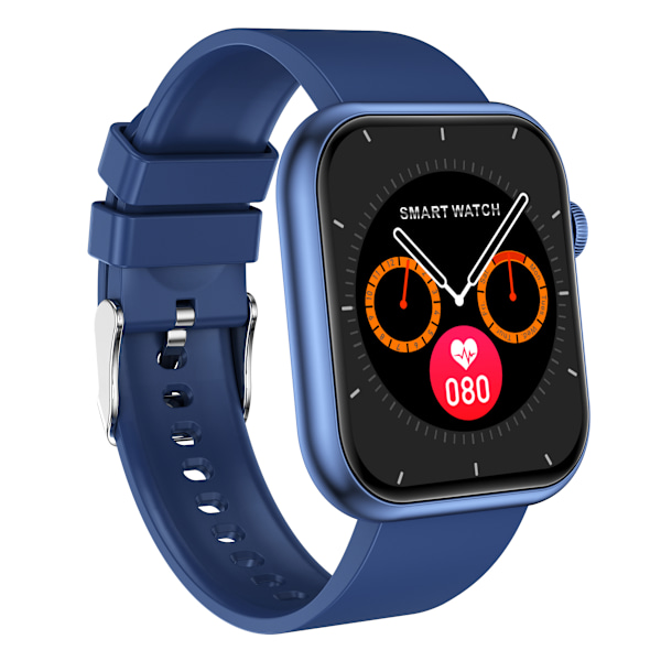 Smartwatch med pulsmåler, blodtryksmåler, iltmåler og flere sportstilstande Blå