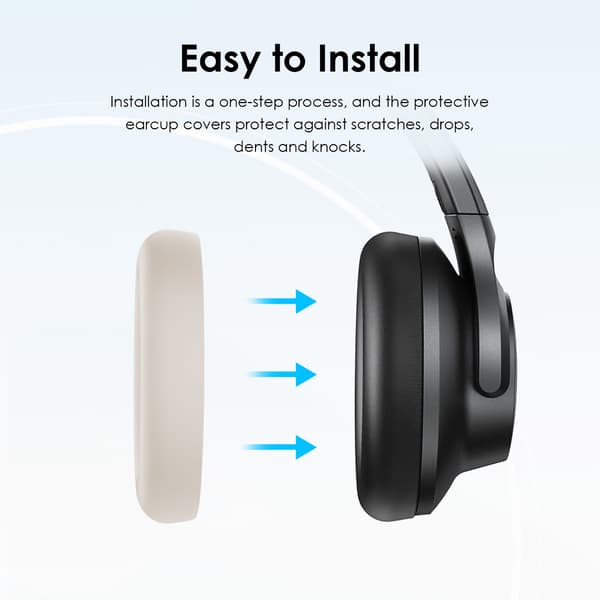 Udskiftningsørepolstring til Anker Soundcore Q20I Hovedtelefoner Beige Beige