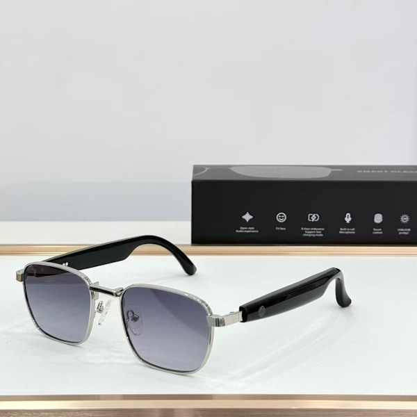 Smarte Bluetooth-briller HY-1003: Lyd og billede i ét Silver Silver