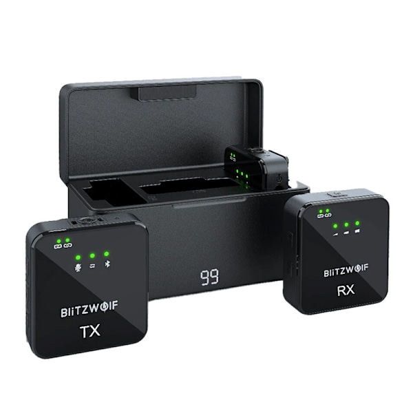 Trådlös mikrofon BlitzWolf, BW-SX63, 1000mAh (svart)