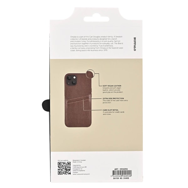 Mobilskal PU Brun - iPhone 13