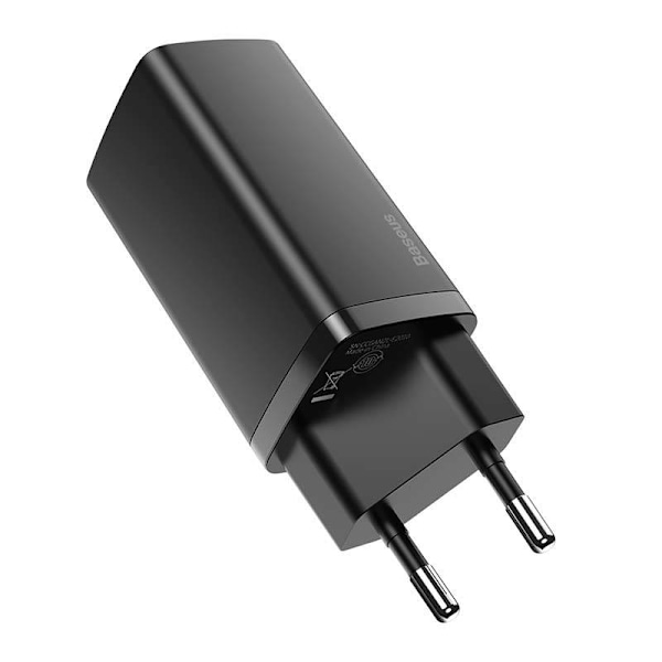 Snabbreseladdare Baseus GaN2 Lite USB+C 65W EU (svart)