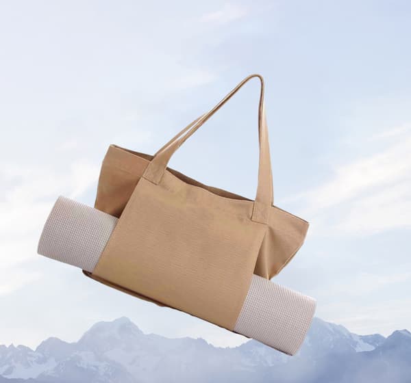 Kangaskassi joogamatolle, naisille, ulkoiluun Beige Beige