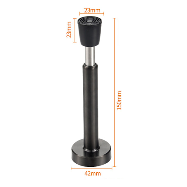 Hydraulisk dørstop Borefri/boremuligheder Black 15 cm Black 15 cm