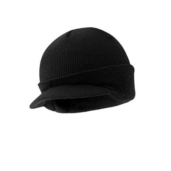 Herr Ny Stickad Mössa Black Black