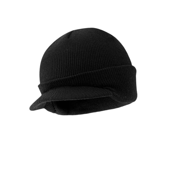 Herre Ny Strikket Hue Black Black