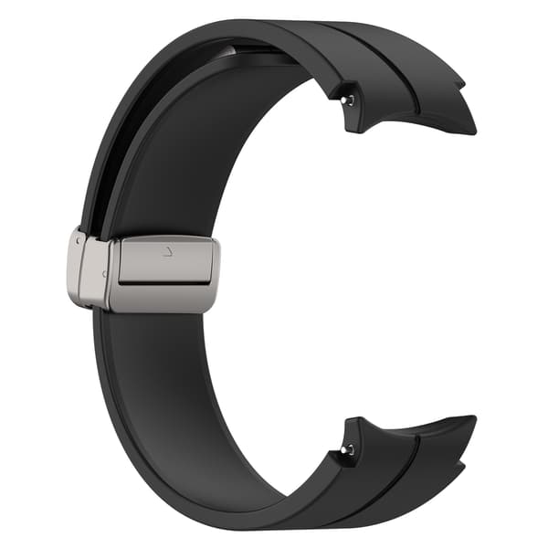 Silikonarmband med Hopfällbart Spänne Black Samsung Galaxy watch5 pro S Black S