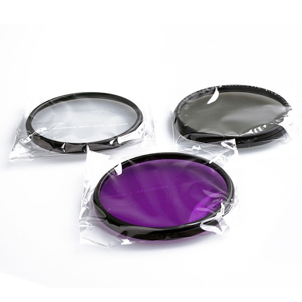 Objektivfilter UV CPL FLD för DSLR - 3 delar Svart 52 mm